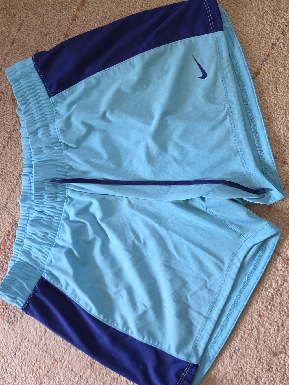 Nike Women's Light Blue Athletic Running Shorts